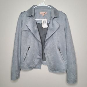 🔥 PHILOSOPHY - Faux Leather Jacket Light Blue